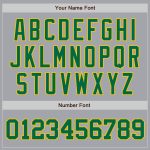 Custom Baseball Jersey in Gray, Kelly Green & Gold - Authentic Design Custom Gray Kelly Green-Gold Authentic Baseball Jersey