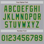 Custom Gray Green Gold Bomber Varsity Letterman Jacket - Full-Snap Design Custom Gray Kelly Green-Gold Bomber Full-Snap Varsity