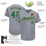 Custom Gray Baseball Jersey with Kelly Green and Old Gold Trim - Authentic Design Custom Gray Kelly Green-Old Gold Authentic