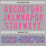 Custom Unisex Softball Jersey in Gray Light Blue Black Pink, Two-Button Design for Comfort and Style Custom Gray Light Blue