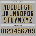 Custom Gray Navy Gold Softball Jersey Unisex Two-Button Design Custom Gray Navy-Gold Two-Button Unisex Softball Jersey