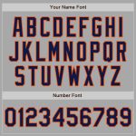 Custom Softball Jersey Gray Navy Orange Unisex Two-Button Design for Comfortable Play Custom Gray Navy-Orange Two-Button