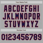 Custom Gray Navy Red Two-Button Unisex Softball Jersey for Men and Women Custom Gray Navy-Red Two-Button Unisex Softball