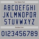 Custom Softball Jersey Unisex Two-Button Gray Navy White Design Custom Gray Navy-White Two-Button Unisex Softball Jersey