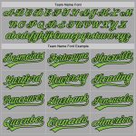 Custom Gray Neon Green Black Unisex Softball Jersey Two-Button Design Custom Gray Neon Green-Black Two-Button Unisex Softball