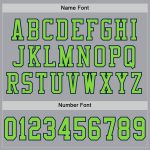 Custom Gray Neon Green Navy Football Jersey - Authentic Mesh Design for Ultimate Sports Performance Custom Gray Neon Green-Navy