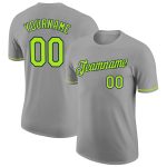 Gray Neon Green Navy Performance T-Shirt Custom Style 9164 for Active Lifestyle Custom Gray Neon Green-Navy Performance T-Shirt