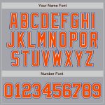 Custom Baseball Jersey in Gray, Orange, and White - Authentic Royal Design Custom Gray Orange White-Royal Authentic Baseball