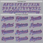 Gray Pink Black Light Blue Custom Varsity Letterman Bomber Full-Snap Jacket Custom Gray Pink Black-Light Blue Bomber Full-Snap