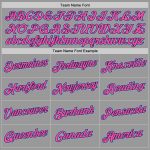 Custom Performance T-Shirt in Gray, Pink, Black, and Light Blue for Men and Women Custom Gray Pink Black-Light Blue Performance