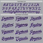 Custom Bomber Jacket Gray Purple Black Full-Snap Varsity Letterman Custom Gray Purple-Black Bomber Full-Snap Varsity Letterman