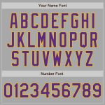 Custom Gray Purple Gold Unisex Softball Jersey, Two-Button Design, Comfortable Fit Custom Gray Purple-Gold Two-Button Unisex
