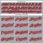 Custom Gray Red Black Authentic Baseball Jersey Sleeveless for Men Custom Gray Red-Black Authentic Sleeveless Baseball Jersey