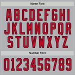 Custom Red Black Gray Hockey Jersey - Personalized Sports Apparel Custom Gray Red-Black Hockey Jersey