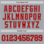 Custom Baseball Jersey Gray Red White Black Authentic Design Custom Gray Red White-Black Authentic Baseball Jersey