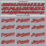 Custom Baseball Jersey Gray Red White Black Authentic Design Custom Gray Red White-Black Authentic Baseball Jersey