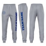Gray Custom Jogger Sweatpants for Men, Fleece Comfort, Soft and Stylish Apparel Custom Gray Royal Fleece Jogger Sweatpants