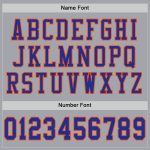Gray Orange Royal Custom Mesh Authentic Football Jersey Custom Gray Royal-Orange Mesh Authentic Football Jersey