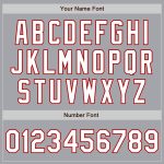 Custom Gray White Red Fade Fashion Baseball Jersey - Authentic Team Apparel Custom Gray White Royal-Red Authentic Fade Fashion