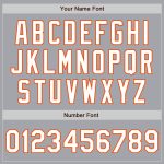 Custom Gray Orange Fade Baseball Jersey | Authentic Fashion Style in Steel Gray and White Custom Gray White Steel Gray-Orange