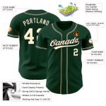 Custom Green City Cream Black Authentic Baseball Jersey for Men Custom Green City Cream-Black Authentic Baseball Jersey