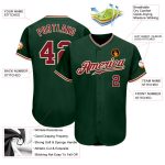 Green Crimson-City Cream Authentic Baseball Jersey - Customizable Team Gear Custom Green Crimson-City Cream Authentic Baseball