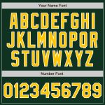 Custom Authentic Green Gold White Baseball Jersey for Men and Women Custom Green Gold-White Authentic Baseball Jersey