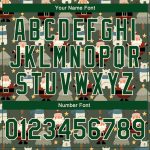 Custom 3D Green Cream Christmas Varsity Letterman Bomber Jacket Full-Snap Custom Green Green-Cream Christmas 3D Bomber Full-Snap