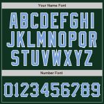 Custom Authentic Baseball Jersey in Green, Light Blue & White Custom Green Light Blue-White Authentic Baseball Jersey