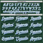 Custom Bomber Varsity Letterman Jacket in Green Light Blue White Full-Snap Custom Green Light Blue-White Bomber Full-Snap