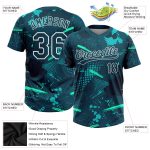 Midnight Green-Teal Two-Button Custom Unisex Softball Jersey for Ultimate Comfort and Style Custom Green Midnight Green-Teal
