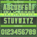 Custom Green Neon Bomber Jacket with 3D Pattern Design - Full-Snap Varsity Letterman Custom Green Neon Green-White 3D Pattern