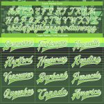 Custom Green Neon Bomber Jacket with 3D Pattern Design - Full-Snap Varsity Letterman Custom Green Neon Green-White 3D Pattern