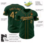 Green Custom Old Gold-Black Baseball Jersey - Authentic Design, Perfect for Fans and Players Custom Green Old Gold-Black