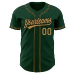 Green Custom Old Gold-Black Baseball Jersey - Authentic Design, Perfect for Fans and Players Custom Green Old Gold-Black