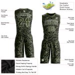 Custom Green Olive Black Basketball Suit Jersey Round Neck Sublimation Custom Green Olive-Black Round Neck Sublimation Basketball