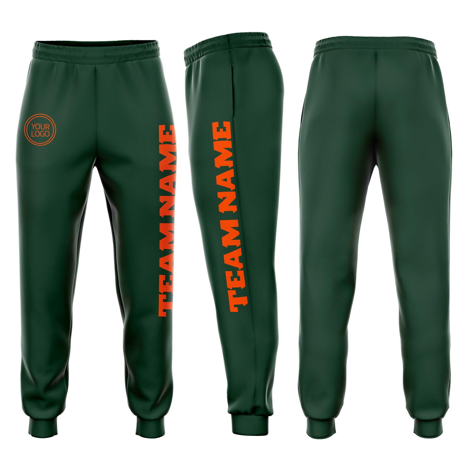 Custom Green Orange Fleece Jogger Sweatpants Custom Fleece Jogger Sweatpants in Green and Orange Colors Custom Green Orange Fleece Jogger Sweatpants
