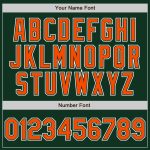 Custom Green Orange White Authentic Fade Fashion Baseball Jersey for Men Custom Green Orange-White Authentic Fade Fashion