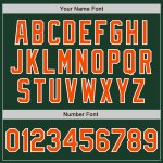 Custom Green Orange White Unisex Softball Jersey - Two-Button Design, Soft and Comfortable Fit Custom Green Orange-White