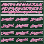 Custom Authentic Baseball Jersey - Green Pink White Design, Personalized Sports Apparel for Fans Custom Green Pink-White