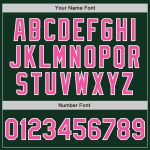 Custom Authentic Baseball Jersey - Green Pink White Design, Personalized Sports Apparel for Fans Custom Green Pink-White