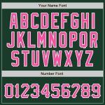 Custom Bomber Jacket Pink Green White Full-Snap Varsity Letterman Style Custom Green Pink-White Bomber Full-Snap Varsity