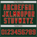 Custom Green Red Cream Baseball Jersey - Authentic Style 2483 Custom Green Red-Cream Authentic Baseball Jersey Style 2483