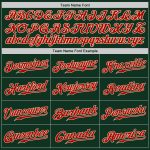 Custom Green Red Cream Baseball Jersey - Authentic Style 2483 Custom Green Red-Cream Authentic Baseball Jersey Style 2483