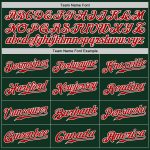 Authentic Custom Baseball Jersey in Green Red White - Style 6055 Custom Green Red-White Authentic Baseball Jersey Style 6055