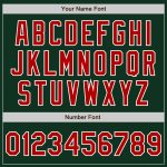 Authentic Custom Baseball Jersey in Green Red White - Style 6055 Custom Green Red-White Authentic Baseball Jersey Style 6055