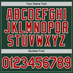 Custom Performance T-Shirt in Green Red-White for Active Wear and Sports Custom Green Red-White Performance T-Shirt