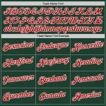 Custom Performance T-Shirt in Green Red-White for Active Wear and Sports Custom Green Red-White Performance T-Shirt