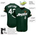 Custom Green White Gray Baseball Jersey Authentic Style 9099 Custom Green White-Gray Authentic Baseball Jersey Style 9099