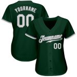 Custom Green White Gray Baseball Jersey Authentic Style 9099 Custom Green White-Gray Authentic Baseball Jersey Style 9099